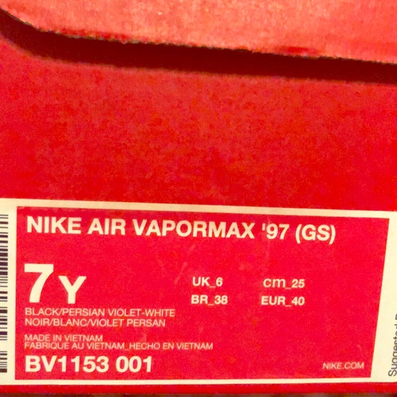 Nike Air Vapormax ‘97 (GS) size 7y - Picture 1 of 3